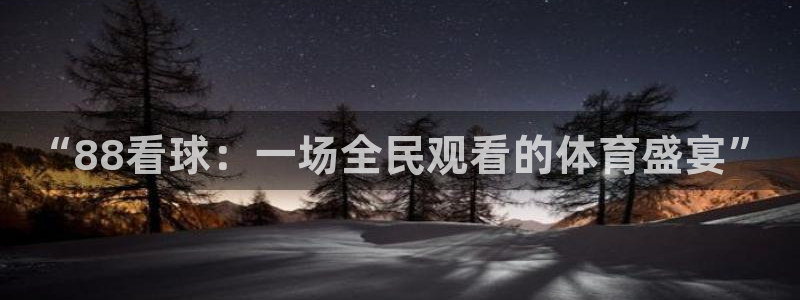 “88看球：一场全民观看的体育盛宴”